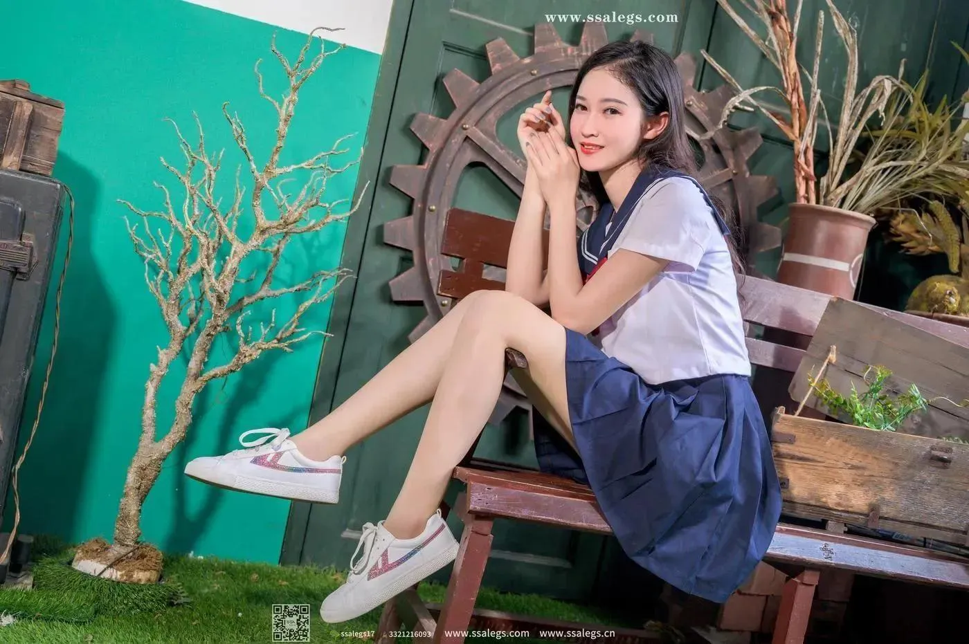 [SSA丝社]超清写真 NO.421 漫漫白色jk制服肉丝写真(上) [84P]插图5